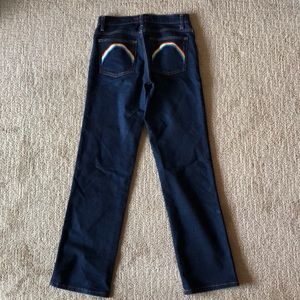 Hamnett dark blue jeans with rainbow pockets 25